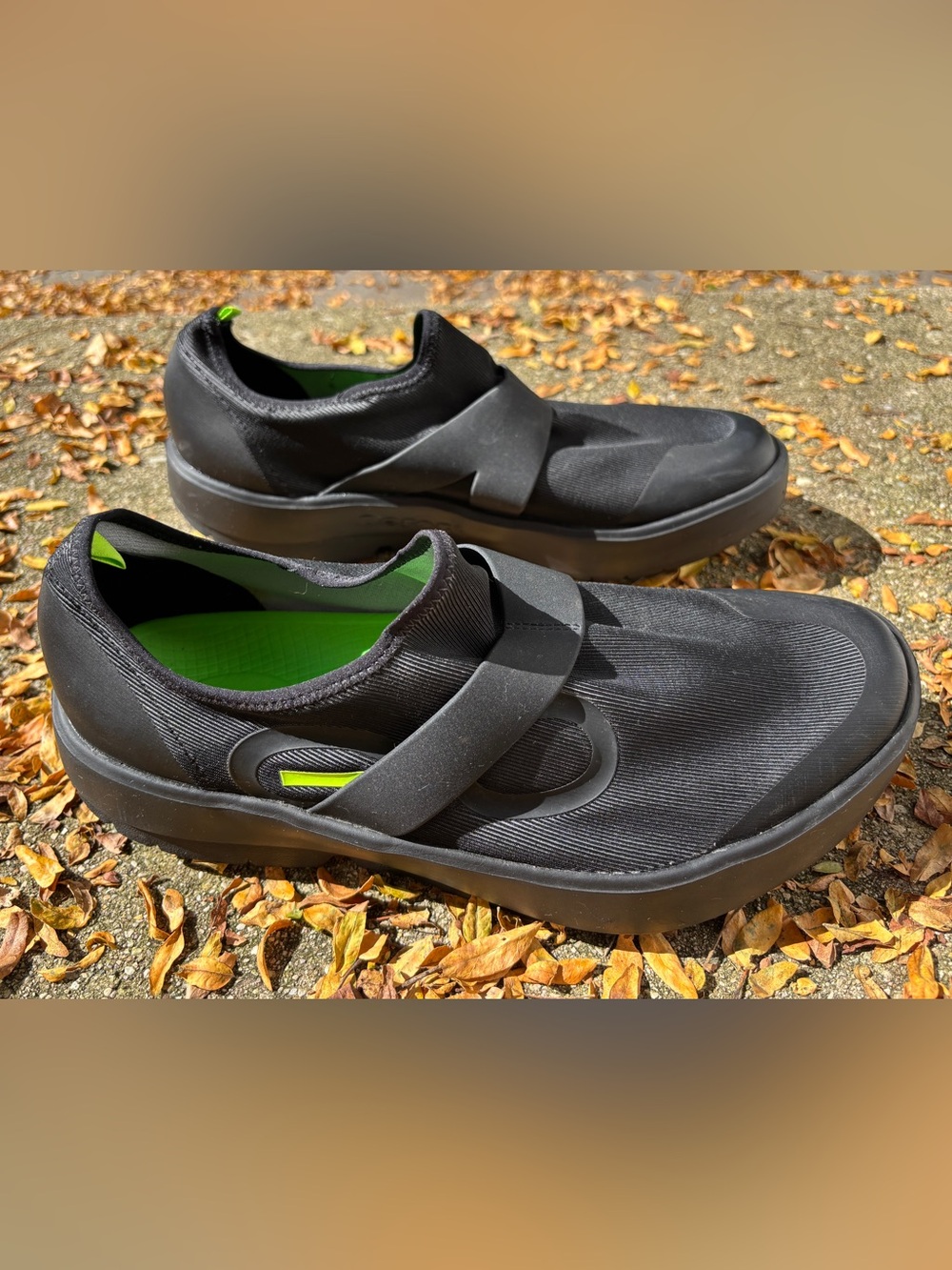 OOFOS OOmy Zen Black Slip-On Active Recovery Shoes Men’s Size 11